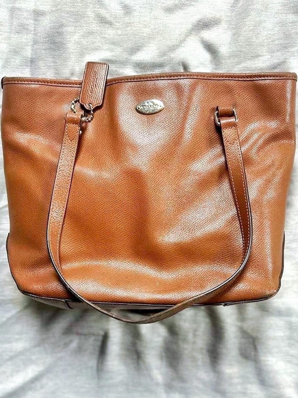 Coach Saddle Brown Crossgrain Leather Tote Bag